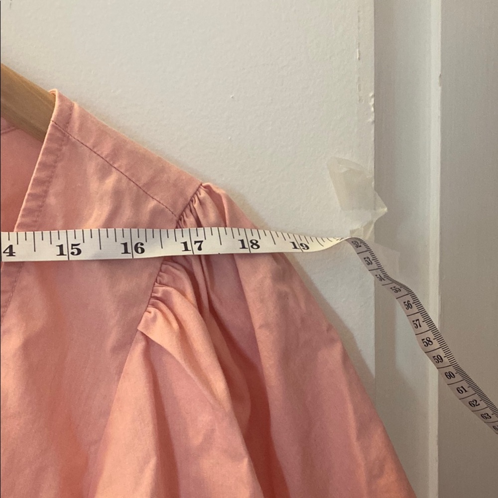 Abercrombie & Fitch Pink Puff Sleeve Tie-Front Blouse - Picture 3 of 3